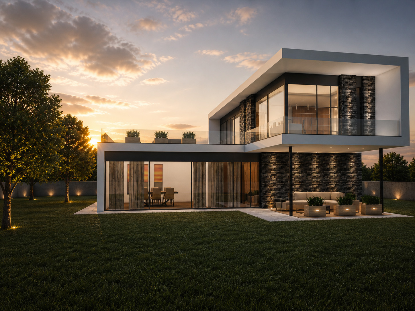 Rendering villa esterna